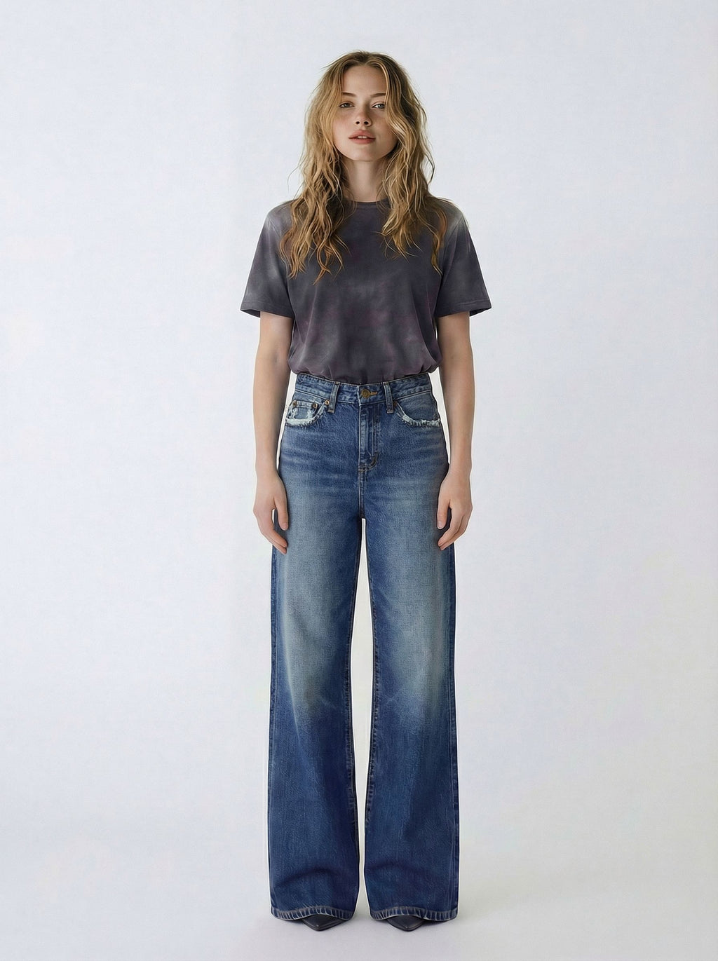 AW1660KAN KANSAS RIBCAGE LOOSE JEANS