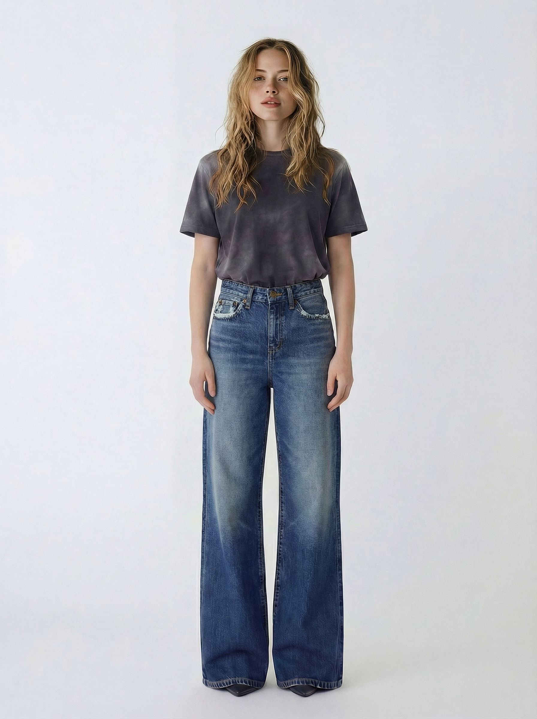 AW1660KAN KANSAS RIBCAGE LOOSE JEANS