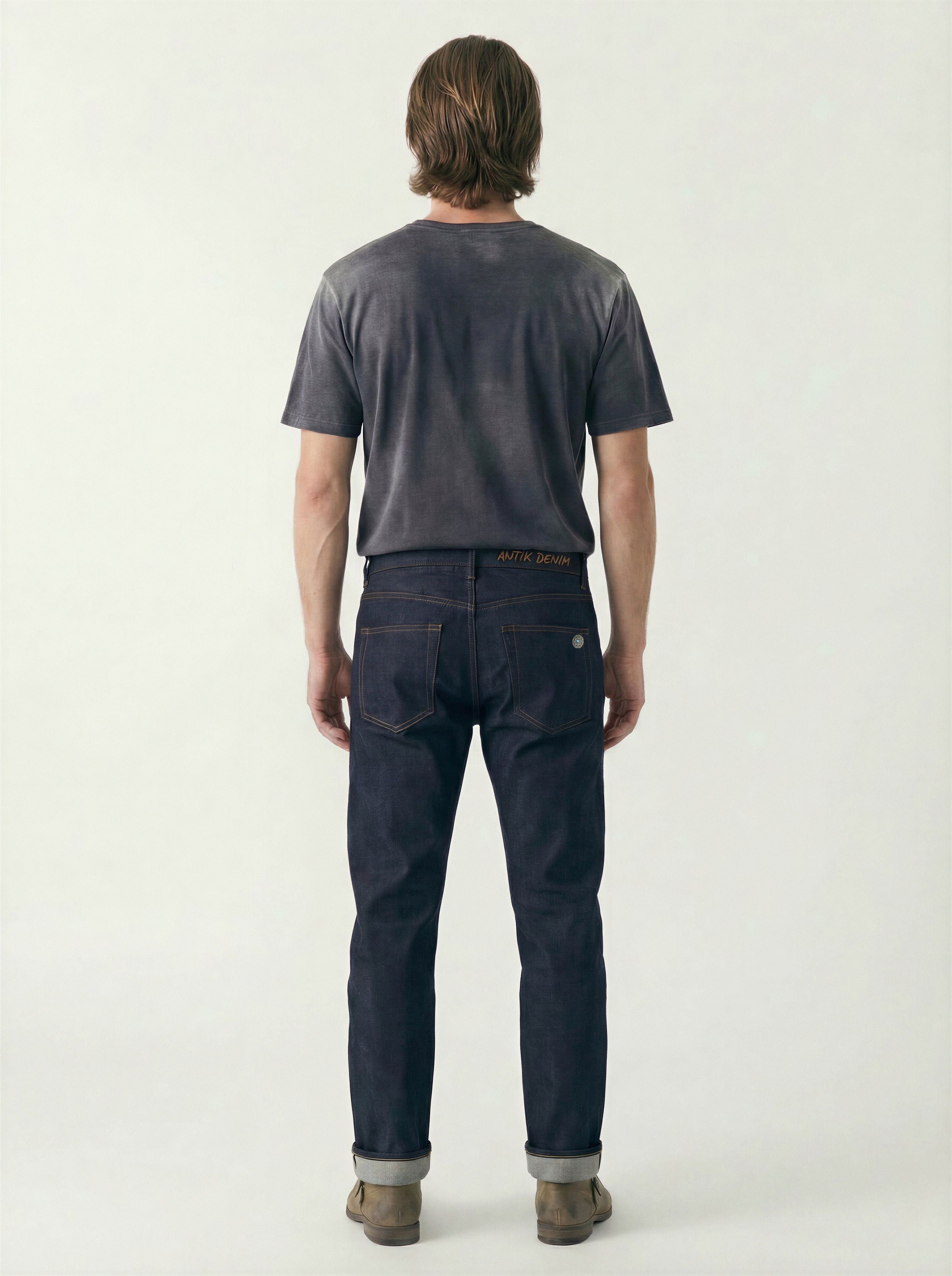 AM1004 RAW SLIM STRAIGHT JEANS