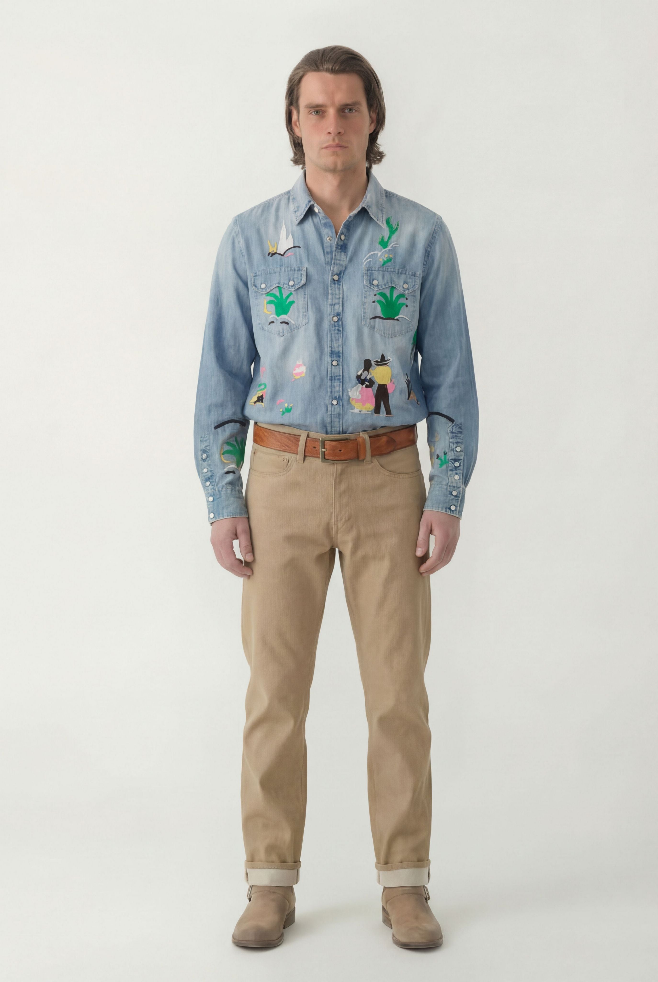 AM1003 RAW SLIM STRAIGHT JEANS