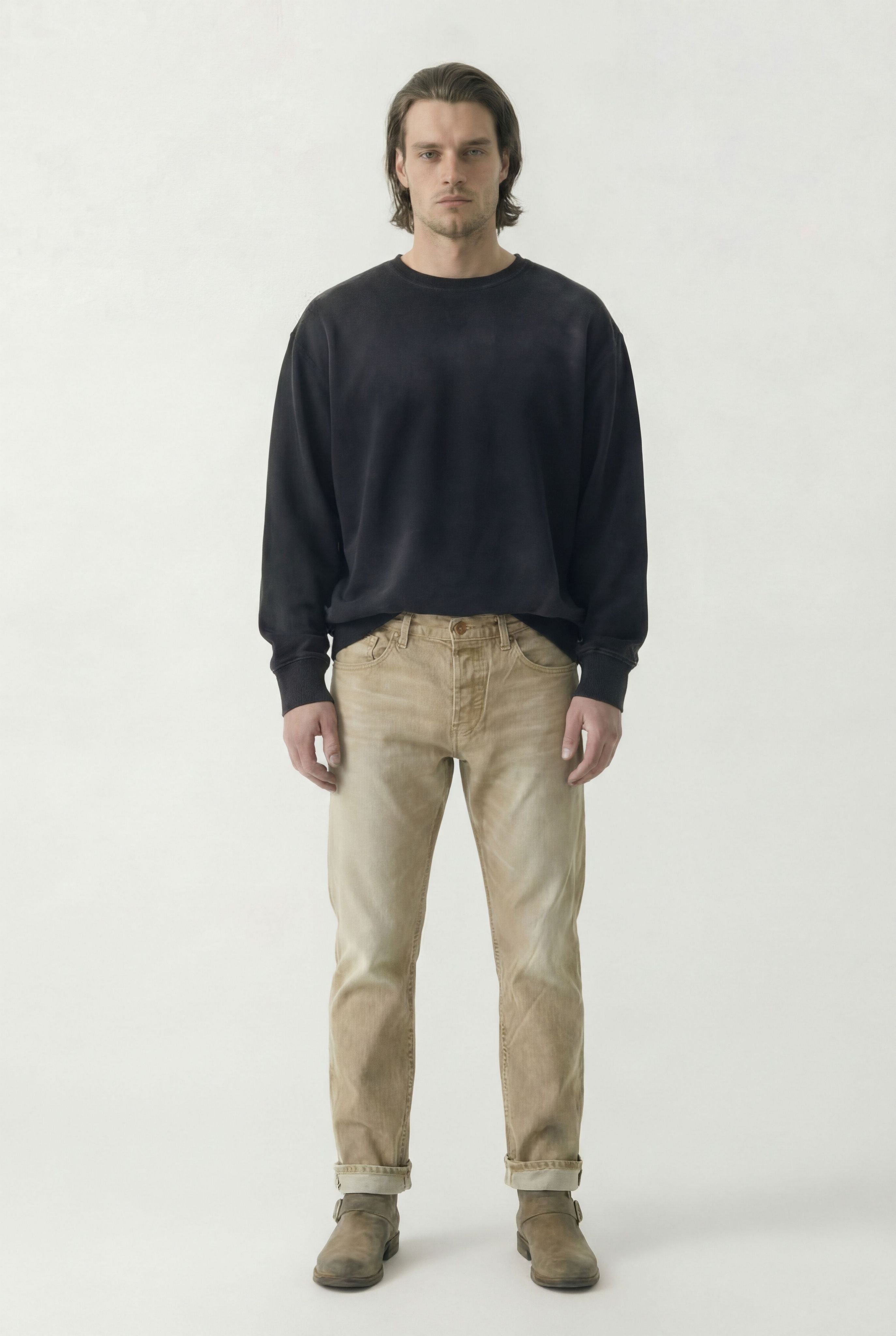 AM1003 VINTAGE SLIM STRAIGHT JEANS