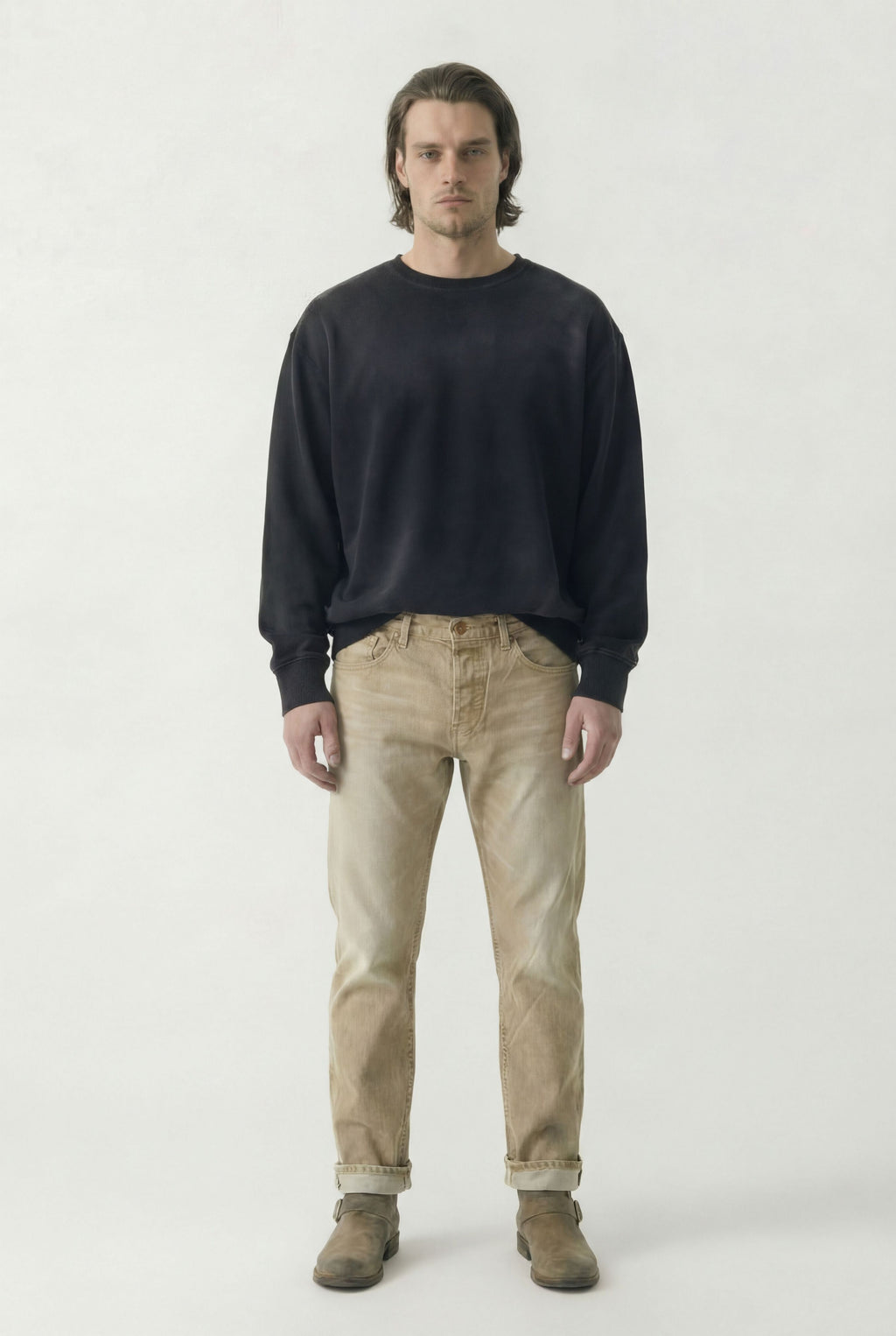 AM1003 VINTAGE SLIM STRAIGHT JEANS