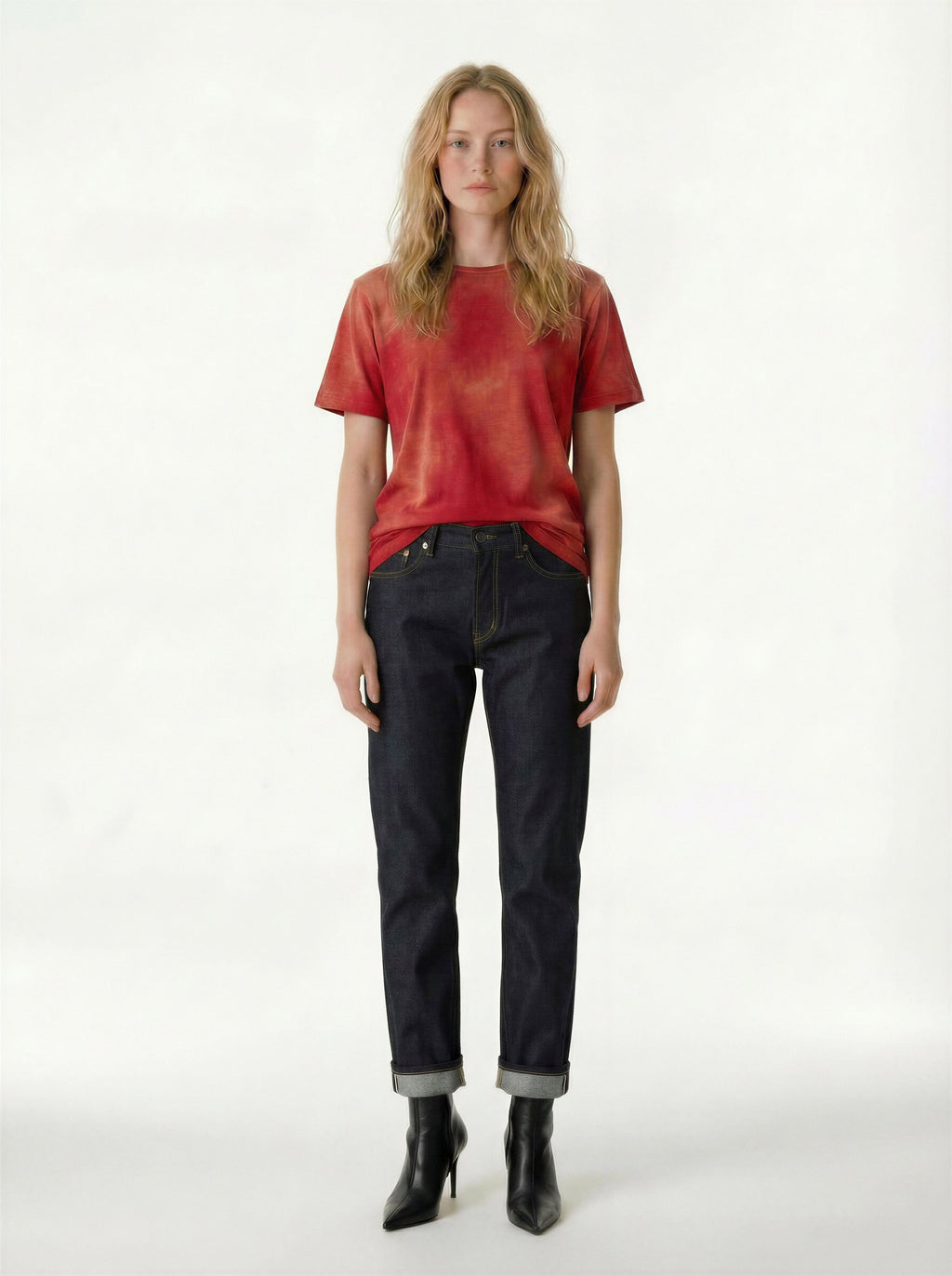 AM1004W RAW SLIM STRAIGHT JEANS