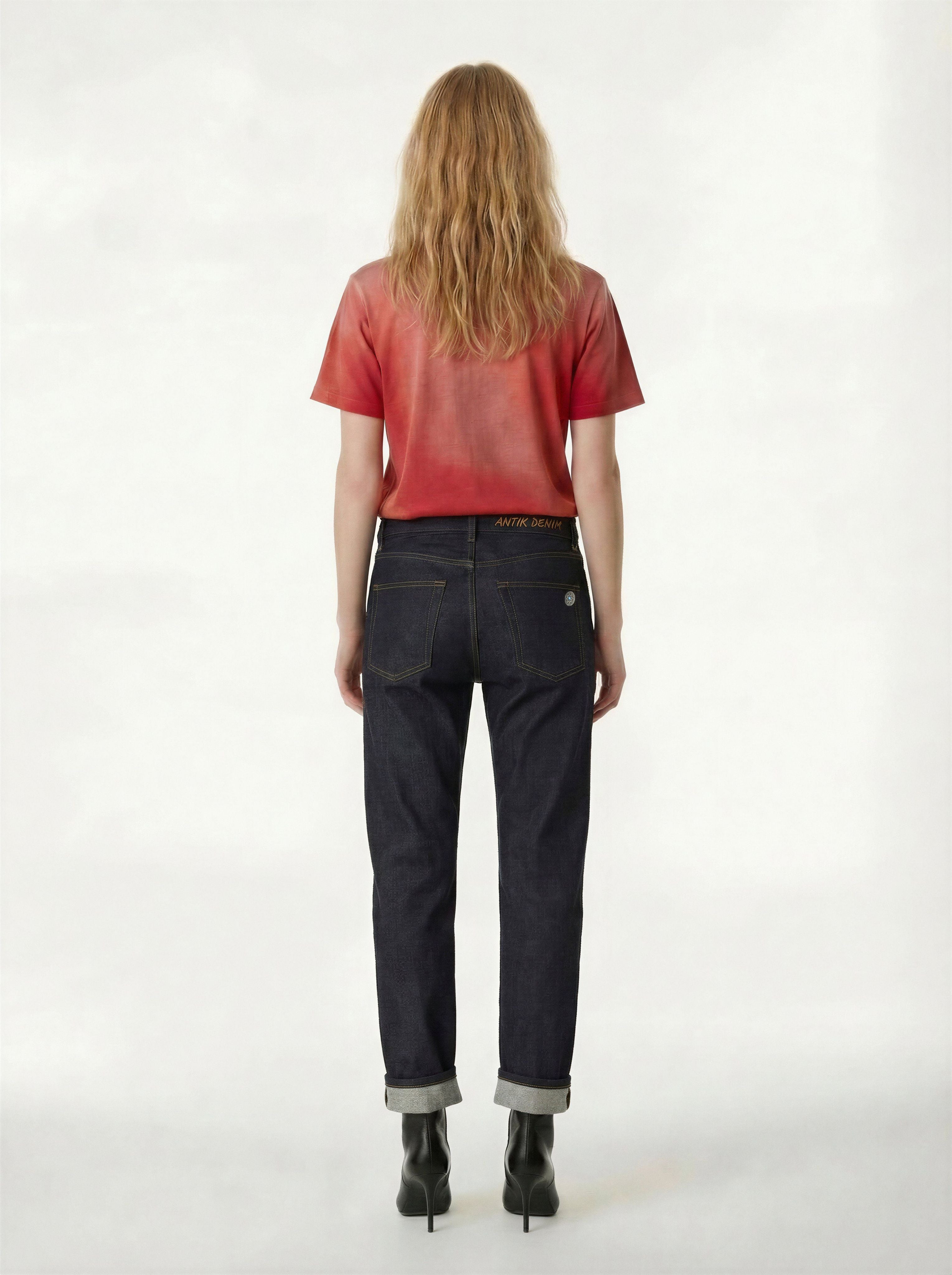 AM1004W RAW SLIM STRAIGHT JEANS