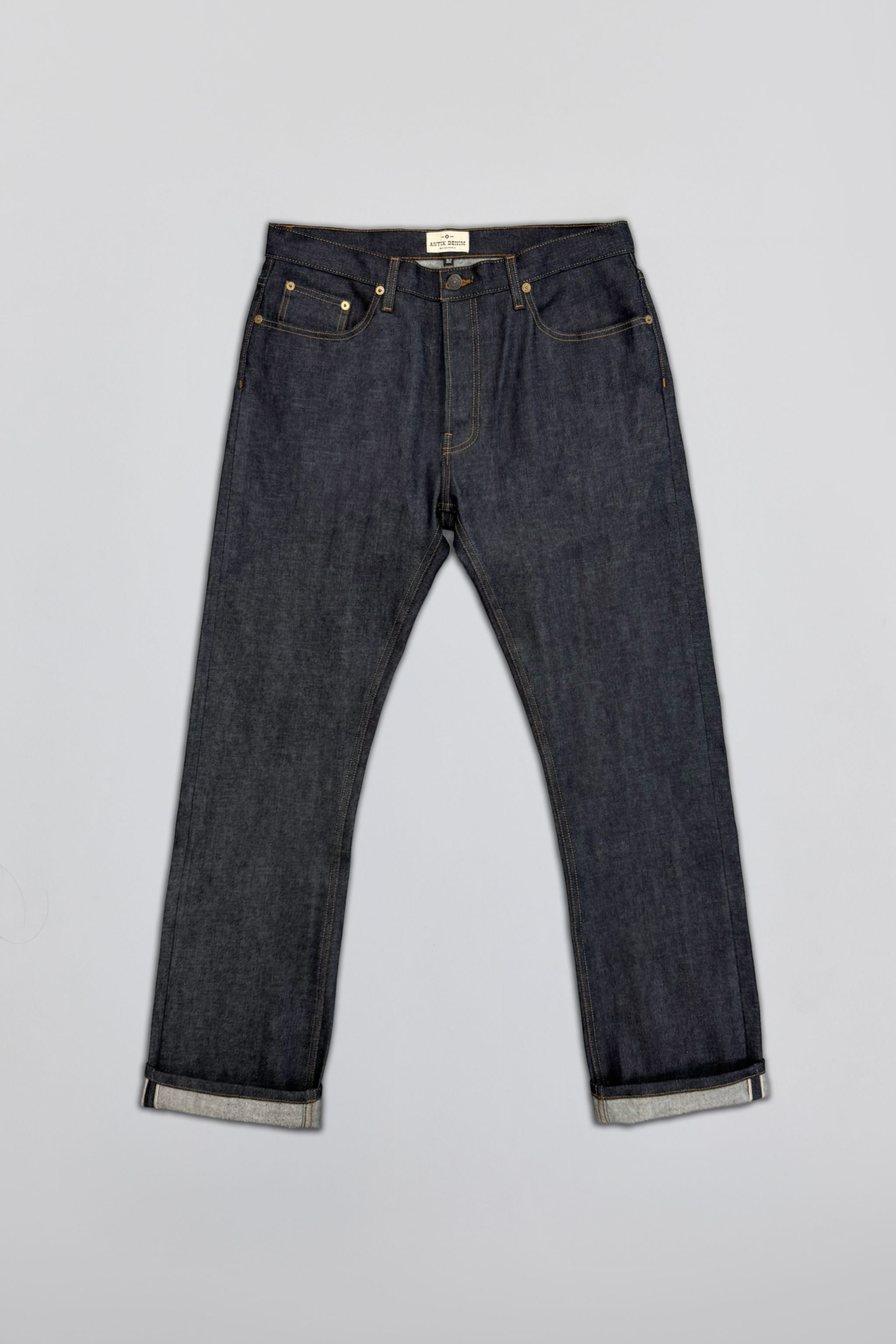 AM1004W RAW SLIM STRAIGHT JEANS
