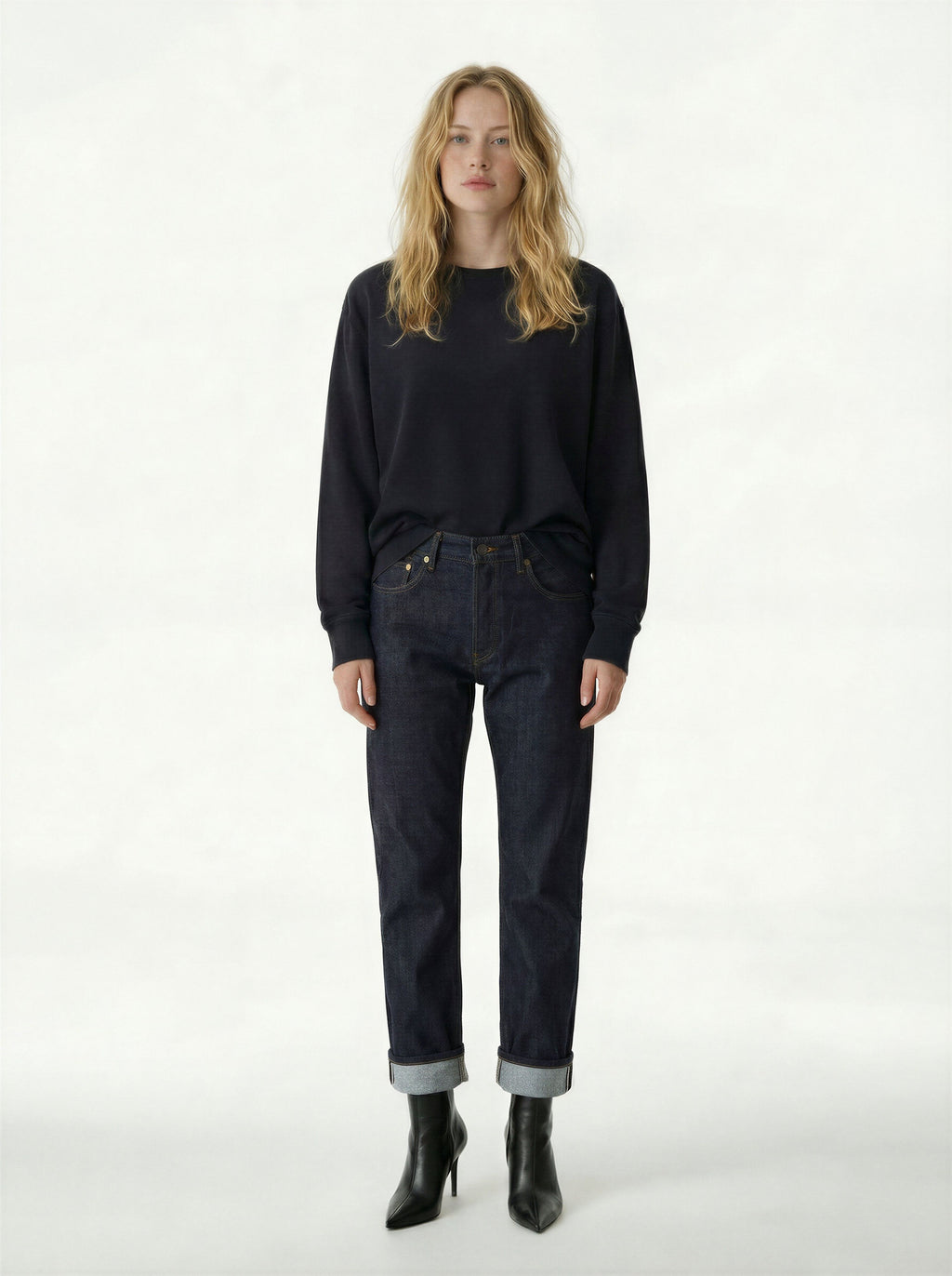 AM1001W RAW SLIM STRAIGHT JEANS